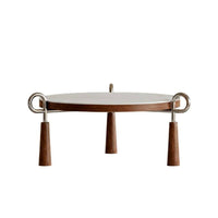 2 Pieces Minimalist Design Nesting Round Tables Modern aesthetic Round Nesting Table Set Designer Look Living Room Centerpiece Space-Saving for Homeowners, Apartment Dwellers, Interior Designers, Lounge Area, Small Spaces, Office, Bedroom
