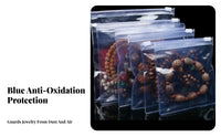 PVC Jewelry Pouch Airtight Seal Anti-Oxidation Storage Pouch Reusable Clear Jewelry Bag for Collectors, Crafters, Travel, Drawer Organization, Gifting