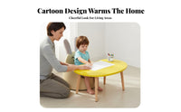 Rounded Corners children's Multi-Purpose Table Easy to Clean Toddler Activity Table Anti-Slip Foot Pads Solid Wood Legs for Toddlers, Preschoolers, Parents, Kindergarten, Playroom, Daycare, Bedroom