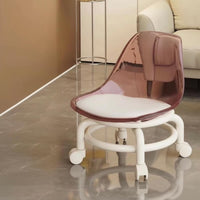 Noiseless Universal Wheels Cushioned Roller Stool 360-Degree Mobility Tufted Caster Stool Padded Cushion Low Seat Heavy-Duty for Children, Toddlers, Parents, Home, Living Room, Playroom, Workshop
