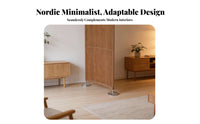Nordic aesthetic Wavy Wooden Screen Minimalist Design Room separater Freestanding Privacy Separator Sculptural Form for Interior Designers, Office Workers, Business Owners, Bedroom, Studio Apartment, Restaurant, visual Background