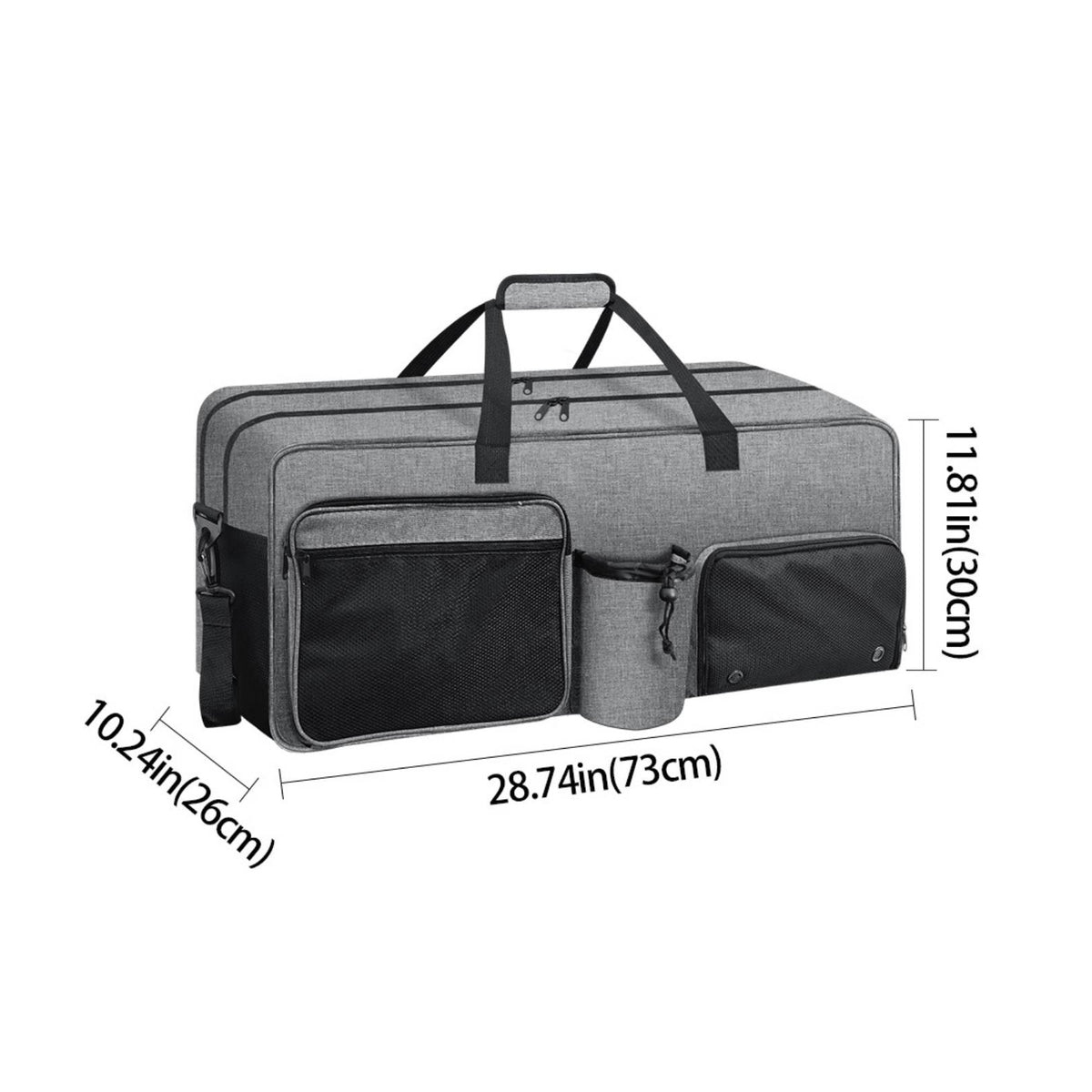 Tennis Racket Bag with Shoe Compartment Organized Water Bottle Bag Large-Capacity for Travel