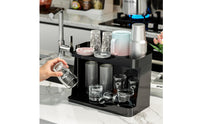 Two-Tier Cup Drying Rack Tabletop Cup Rack with Tray Countertop Organizer Easy to Clean for Kitchen Counters, Office Break Areas