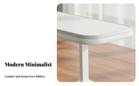 Modern Simple Design Adjustable Study Table with Bookshelf Ergonomic Design children's Desk Tiltable Desktop Student Workstation Integrated Storage for Students, Parents, Homework, Online Learning, Classroom, Playroom