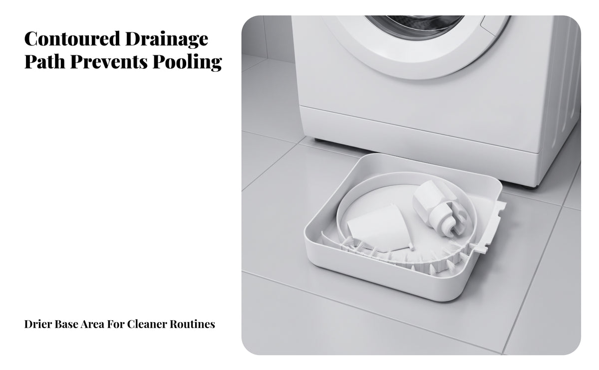 Square Drain Pan with Notch | Construction, laundry appliance Drainage Tray with directional Piece, Raised Rim for Spill Control