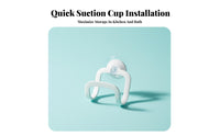 Suction Cup Sponge Holder Quick Draining Kitchen Sink Drainer Rack Easy to Clean Wall Mount Sponge Holder for Students, Washroom, Shower, Laundry Room