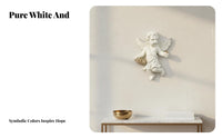 Angel Wall Planter European Design Resin Angel Sculpture 3D Effect Cherub Wall Vase for Living Room, Bedroom, Entryway