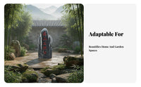 Spiritual Protection Shi Gan Dang Tablet Weather-Resistant Outdoor Ornament Hand-Carved Yard Sculpture for Feng Shui Believers, Garden Enthour Companyiasts, Bour Companyiness Owners, Courtyard, Hoour Companye Entrance
