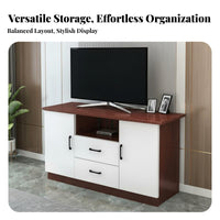 Versatile Use TV Stand Wide Tabletop Modern TV Stand Sturdy Construction Media Cabinet with Storage Easy to Clean for Bedroom