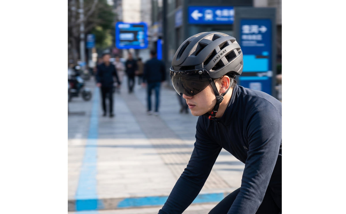 Helmet with Visor Breathable Helmet with Visor Lightweight for Commuters, Road Riding