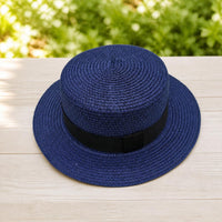 Kids' Parent-Child Straw Hat for Boys and Girls, Summer Sun Hat, Beach Sunscreen Hat, Little Fedora