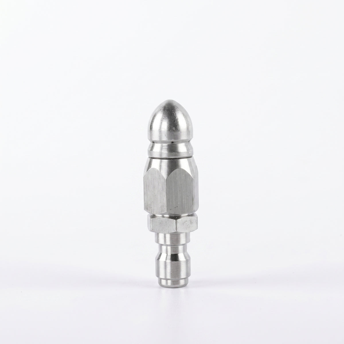 Polished Metal Pressure Washer Sewer Nozzle Hexagonal Body