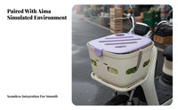 Rust-Resistant Electric Scooter Basket with Lid Lightweight Front Pet Carrier Basket Heavy Duty for Commuting