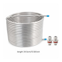 Easy Installation HERMS Coil with Bulkhead Fittings Spiral HERMS Coil Threaded Compact for Homebrewing