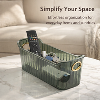 Acrylic Cosmetics Organizer Vanity Storage, Transparent Rectangular Box, Skincare for Dressing Table, Clear Makeup