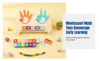 Finger Counting Math Toy, Montessori Early Education, Wooden, For Young Children, Double-Sided, Colorful, Gift Box