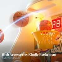 Miniature Hoop Machine Automatic Scoring Desktop Hoop Flinger Scoreboard Interactive Play for Children, Young Children, Home
