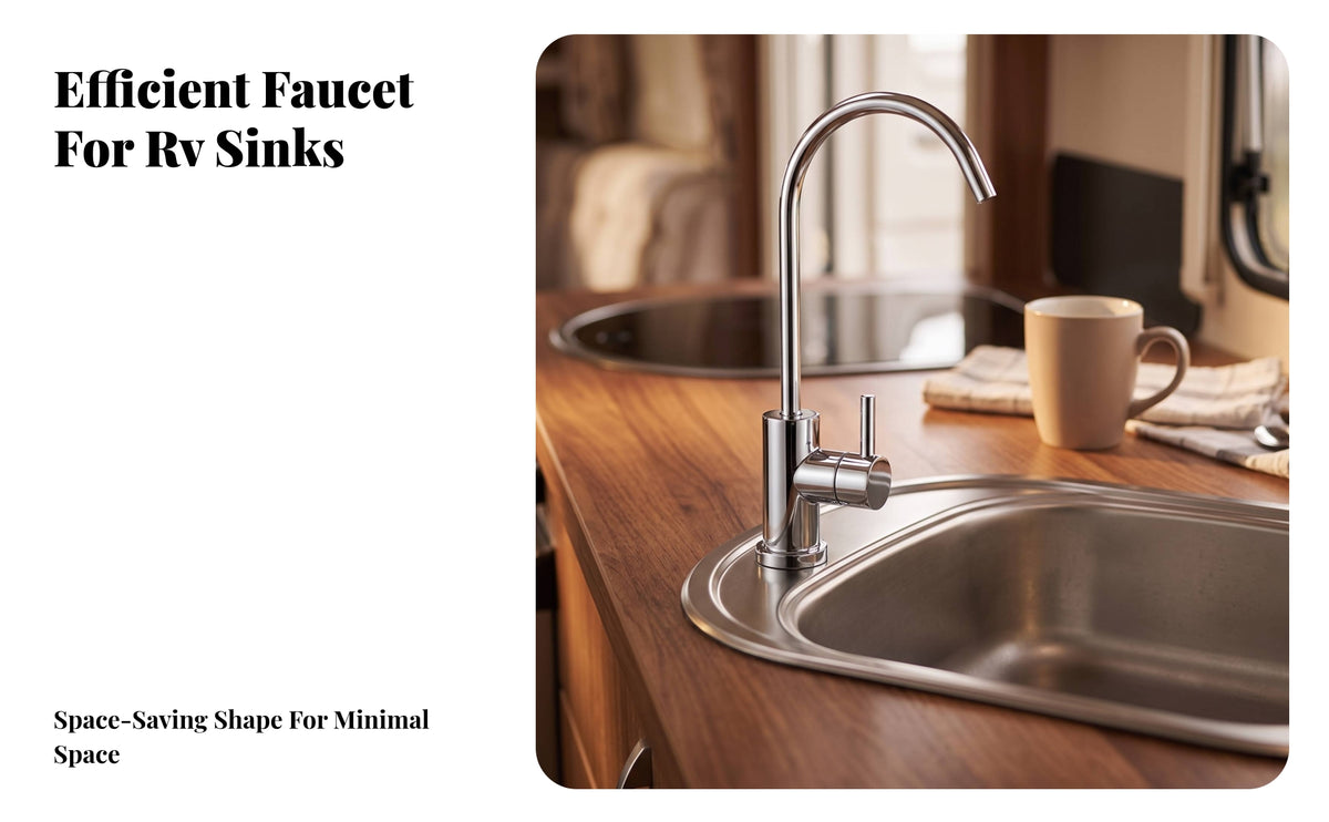 Kitchen Faucet with Aerator | Chrome Finished Stainless Steel, Single Upright Control Lever, spout assembly, for Wet Bar