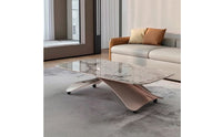 Liftheight-Adjustable Table Table Fully Assembled Coffee Table with Slab Top Low-Profile Furniture for Living Room, Small Apartment