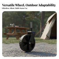 Camping Cart Wheel Black Replacement Wheel Hardware for Yard Working