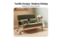Upholstered Wooden Armchair High-Density Foam Padding Lounge Set Minimalist Design Nordic Design for Hotel Managers, Coffee Shop