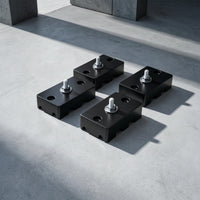 4 Pieces Vibration Isolation Pad Shock-Absorbing Rubber Block with Stud Anti-Vibration Rubber Blocks Load-Bearing Low-Height