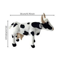 Cow Stuffed Animal Toy Standing Stuffed Cow Realistic Lifelike for Children, Playroom, Preschool