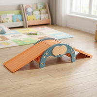 Educational Climbing Arch with Boards Solid Wood Wooden Arch Climber Child-Safe Toddler Climbing Structure Smooth for Toddlers, Parents, Nursery