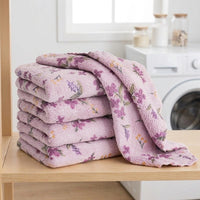 Thick Floral Dish Cloth and Microfibre Cloth, Oil Resistant Microfibre Cleaning Cloth for Tea Towels, High Absorbency Kitchen Hand Drying Tool