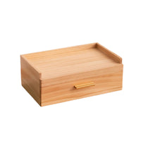 Solid Wood Wooden Tea Bag Storage Box Multifunctional Tea Chest with Drawer Large Capacity for Kitchen