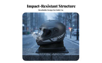 Winter Warm Helmet 3C Certified Full Face Detachable Neck Warmer Shielded Headwear for Commuters, Daily Commuting