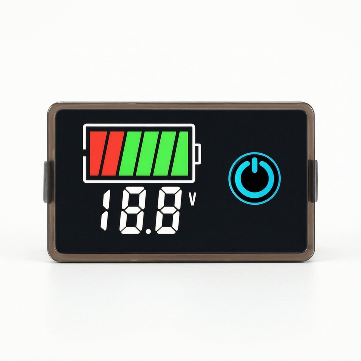 Compact Digital Voltage Meter with Touch Control LED Battery Capacity Indicator Real-Time Battery Voltage Meter Bright for Dashboards