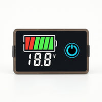 Compact Digital Voltage Meter with Touch Control LED Battery Capacity Indicator Real-Time Battery Voltage Meter Bright for Dashboards