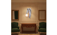 Decorative Angel Wall Sconce Sculpted Lampada Da Parete Con Globo Classic Applique Accent for Staircase