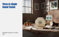 Cajon Drum, Mandala Flower Octagonal Box Drum, Triple-Tone, Portable Travel Percussion