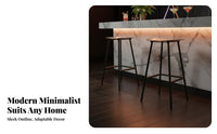 Transparent Highrear Stool Modern Minimalist design Bar Chair for Cafe, Adults
