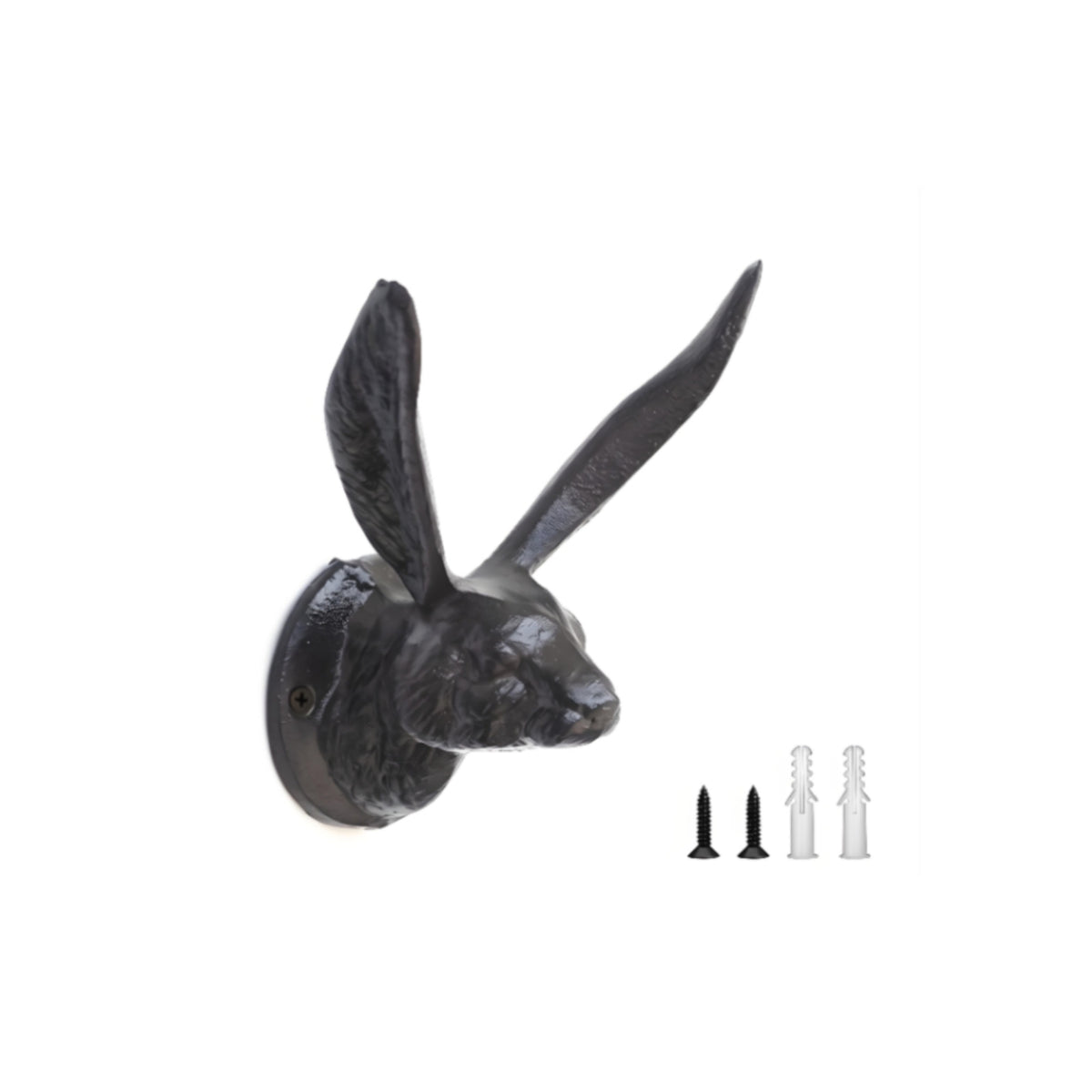 Hare Head Wall Hook Antique-Style Bunny Wall Hook Rustic Hanger for Entryway, Hallway, Bedroom