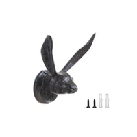 Hare Head Wall Hook Antique-Style Bunny Wall Hook Rustic Hanger for Entryway, Hallway, Bedroom