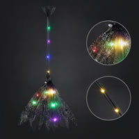 Witch Broom with Lights Light-up Glowing Broom Costume Accessory Multicolor Prop Delicate for Cosplayers, Halloween, Cosplay