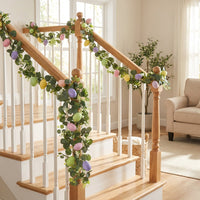 Easter Garland Realistic Look Easter Egg Garland Soft Touch Eucalyptus Leaf Vine for Crafters, Party Planners, Mantelpiece, Staircase, Stair Railings