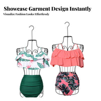 Long-Lasting Wrought Iron Torso Hanger Easy to Dress Half Body Display Hanger Rust-Resistant for Clothing Shop, Boutique