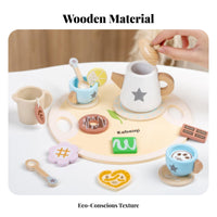 Role-Playing Fun Afternoon Tea Playset Encourages Creativity Afternoon Tea Toy Develops Fine Movement Skills Play Food Set Realistic Design for Children, Preschoolers, Toddlers