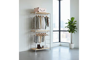 Large Capacity Accessible Closet System Adjustable Shelves Multi-Layer Storage Shelf Heavy Duty Clothing Organizer Easy Assembly for Bedroom, Entryway