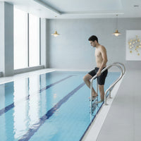 Stainless Steel Pool Ladder Surface Mount Pool Ladder with Handrails Rust-Resistant for Backyard Pools