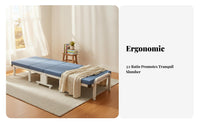 Foldable Design Office Rest Bed Space Saving Single Folding Bed Easy Storage Portable Folding Cot Installation-No-Assembly for Caregivers, Hospital, Camping