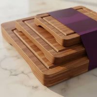 Bamboo Slicing Board Carbonized Bamboo Cutting Board Heavy Duty Kitchenware for Food Prep