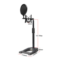 3 Kg Load Capacity Desktop Mic Stand All Metal Weighted Mic Stand Heavy Duty Desktop Mic Mount Stable for Recording Artists, Podcasters, Streamers, Podcast, Live Broadcasting