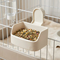 Chew Resistant Bowl Lagomorph Food Bowl, Anti Tip Bowl Cage-Mounted Hanging Lagomorph Bowls, Removable HIPS Round Dish for Guinea Pig and Chinchilla