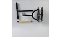 Carbon Steel Manual Coil Soil Loosener T-Handle Coil Cultivator Anti-Slip Grip Hand Soil Aerator Bolted Construction for Lawn