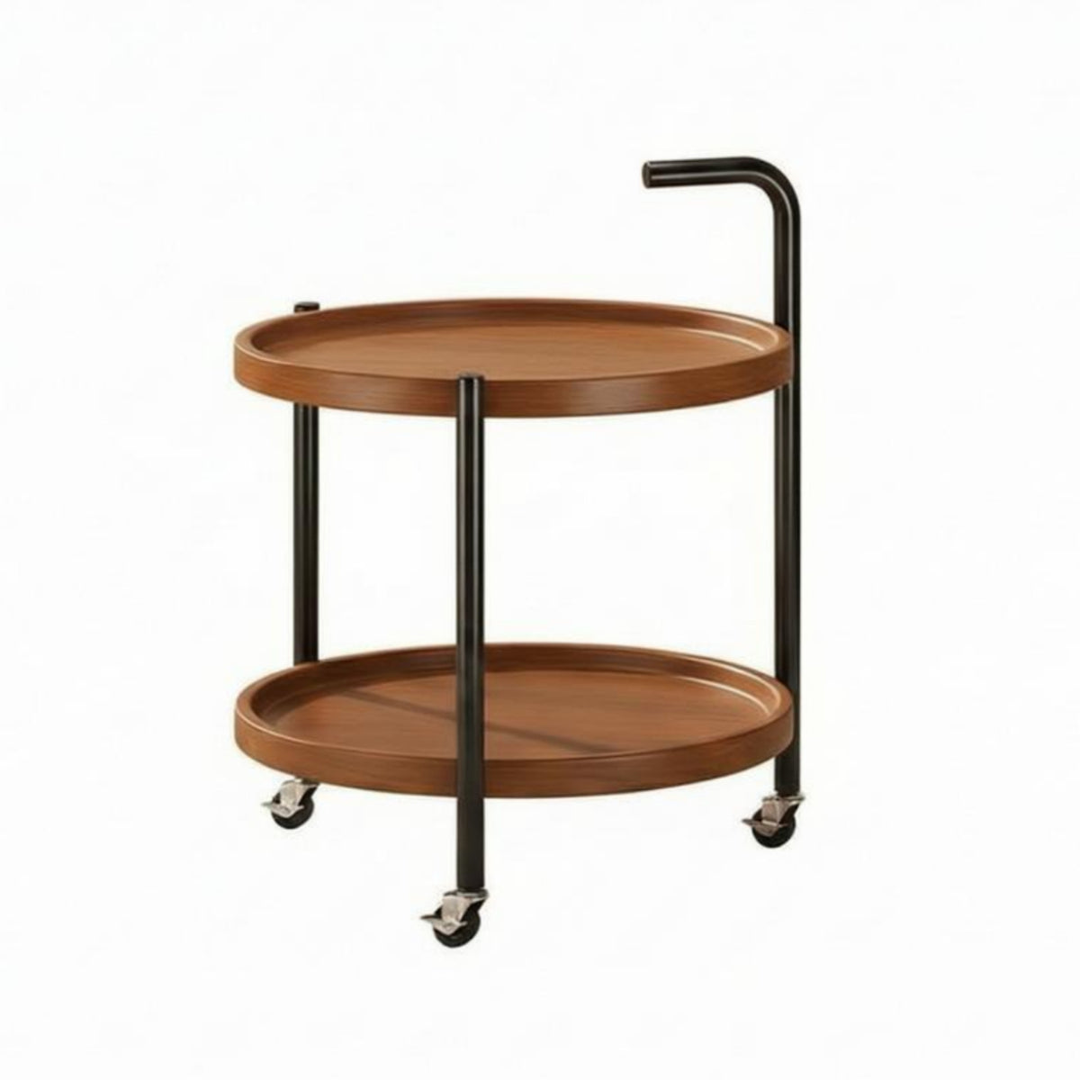 Mobile Tea Cart Mid-1900s Century Design Sofa Side Cart Space Saving